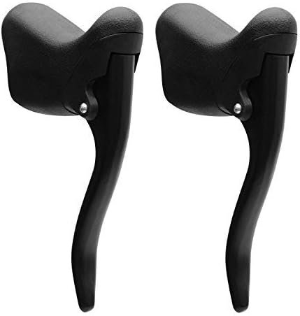 TOPCABIN 2 pcs Bike Brake Lever for Road Bike Bicycle Metal Rubber Parts