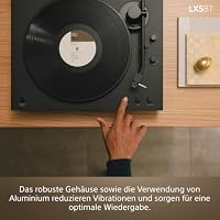 Sony PS-LX5BT Premium-Bluetooth-Plattenspieler mit vollautomatischer Wiedergabe, Riemenantrieb, hochwertiger Tonabnehmer, Hi-Res Audio, integrierter Phono-Vorverstärker, 3 Verstärkungsmodi – Schwarz – Ansicht 9
