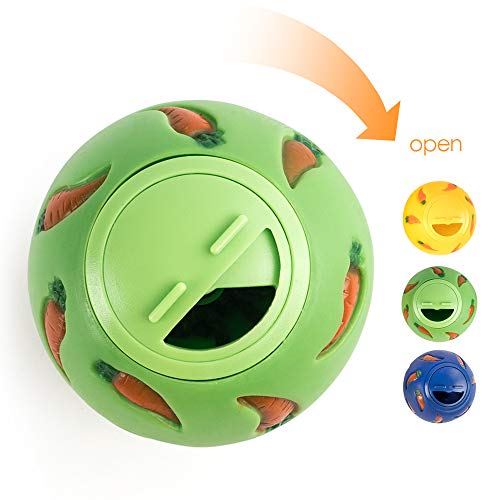 Niteangel Treat Ball, Snack Ball for Guinea Pigs, Rabbits, Hedgehogs and Other Small Pets (Small, Blue)