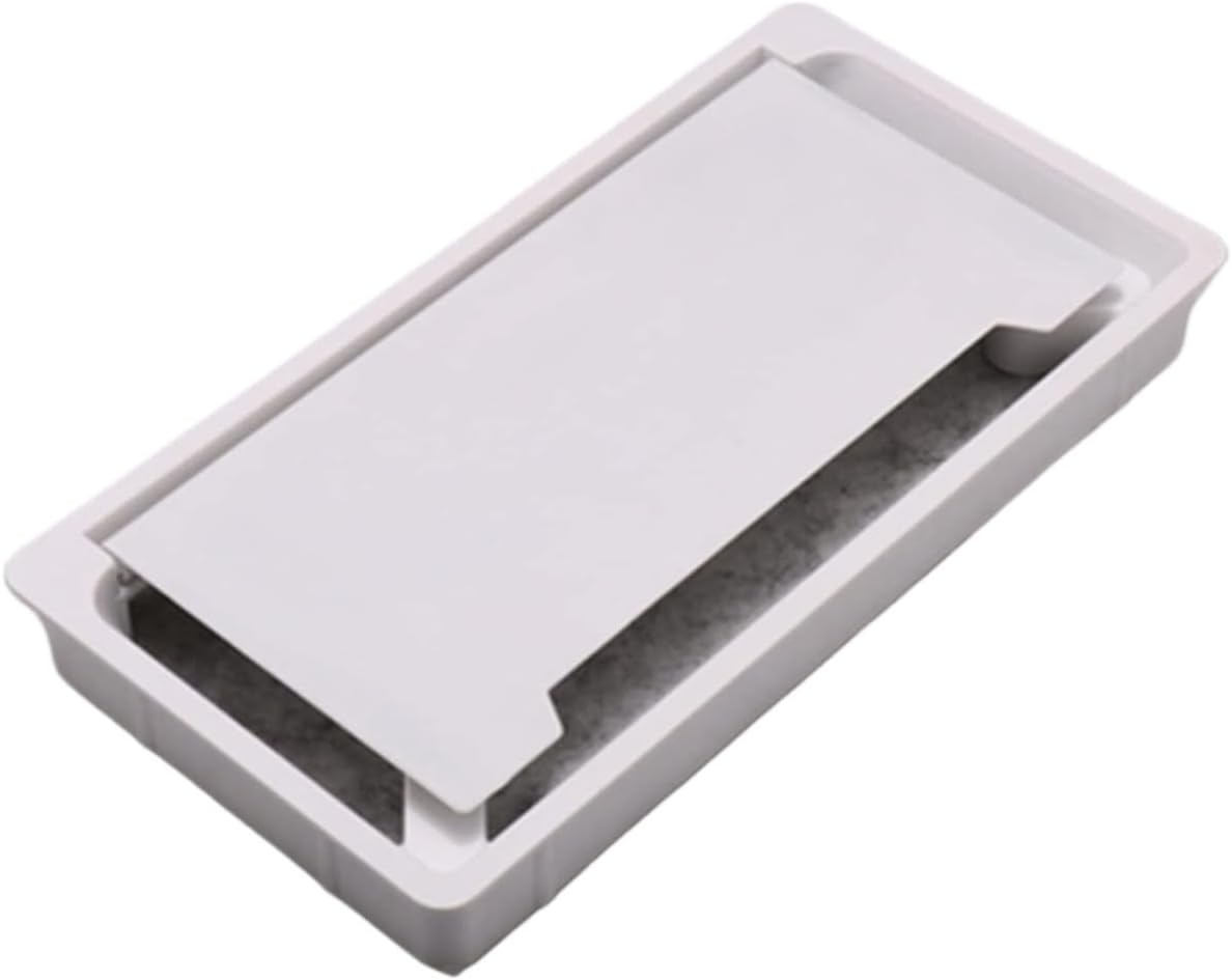 Metal Cable Grommet, ABS Cable Hole Covers Base Rectangle Table Cable Outlet Computer Desk Grommet Furniture Hardware