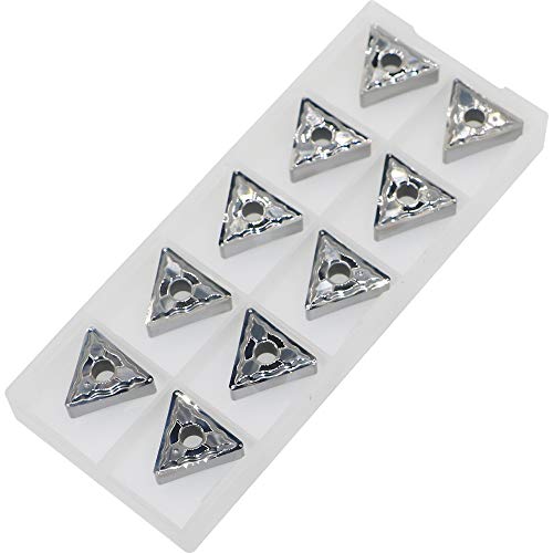 Indexable Carbide Turning Inserts TNMG 332 Triangular Lathe Tool Inserts for Replacement of Tool Holder Inserts Good Finish and More Durable TNMG160408 HA Suitable for Processing Aluminum Alloy.