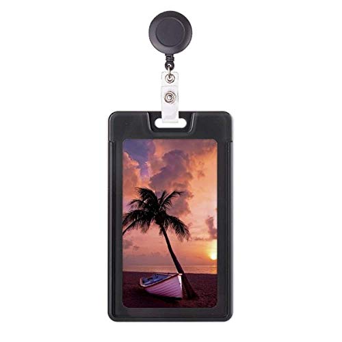 Porte-badge rétractable motif océan et plage, le cadeau idéal pour vos collègues