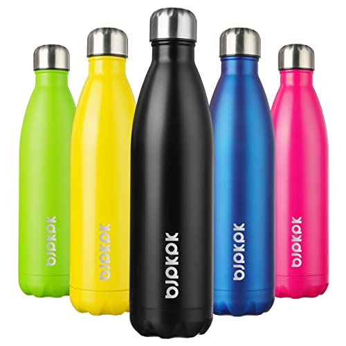 Image of BJPKPK 25 oz Insulated Water Bottle, Stainless Steel Flask, Leak Proof