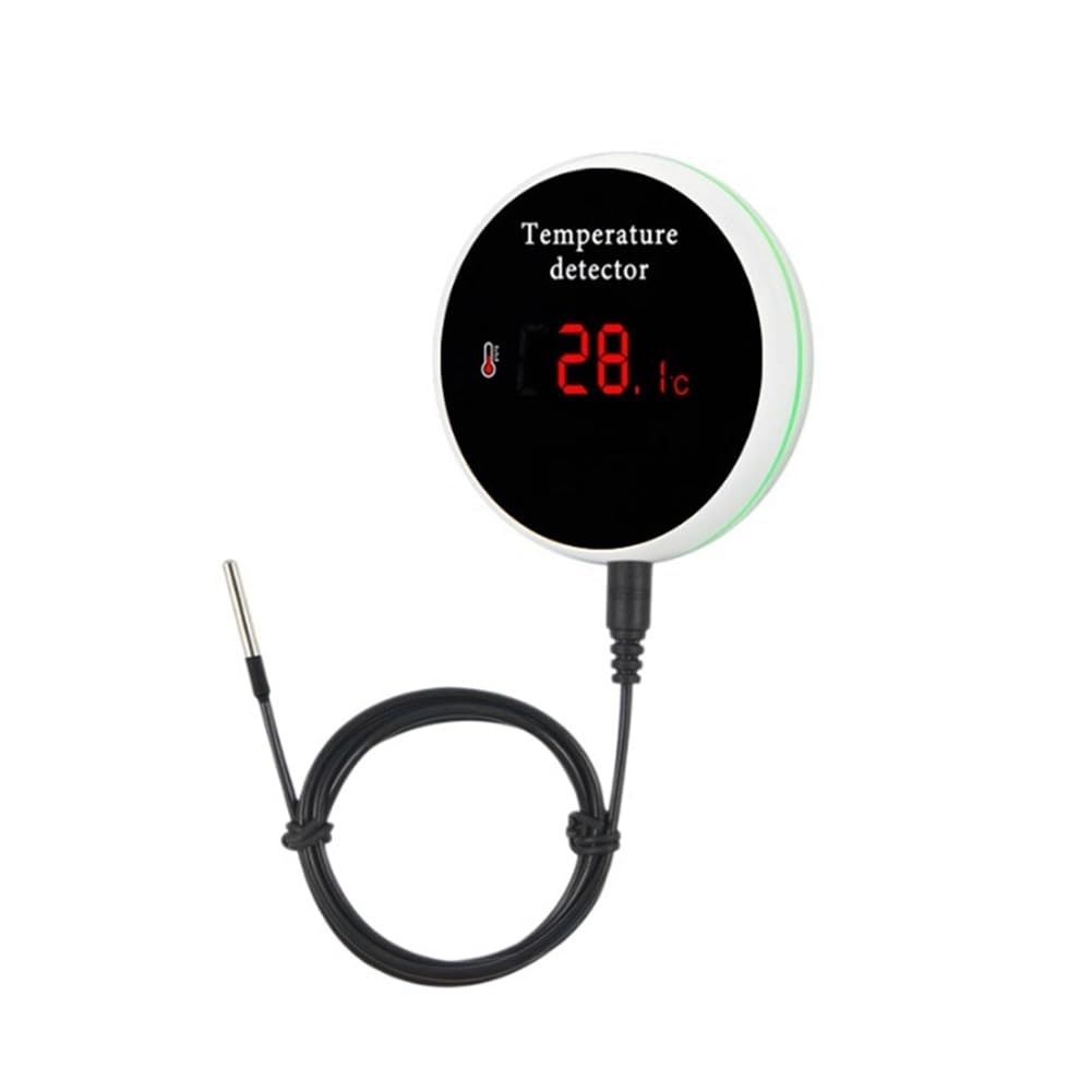 Littimoon WiFi Thermometer with 1M Probe Digital LCD Display Temperature Controller APP Push Notifications