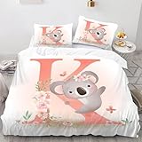 CHEFFS Koala 1 Ropa de cama infantil, 135 x 200 cm, diseño de dibujos animados...