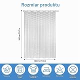 Plastikowa zasłona łazienkowa PEVA z 12 haczykami, przezroczysta