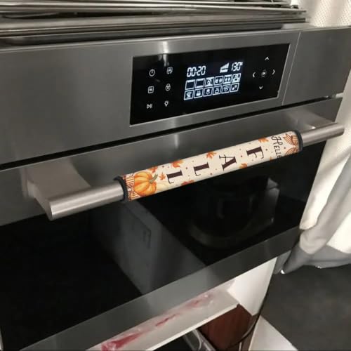 Image of Dreaweet Pumpkin Maple Leaf Fall Refrigerator Handle Covers Set of 4
