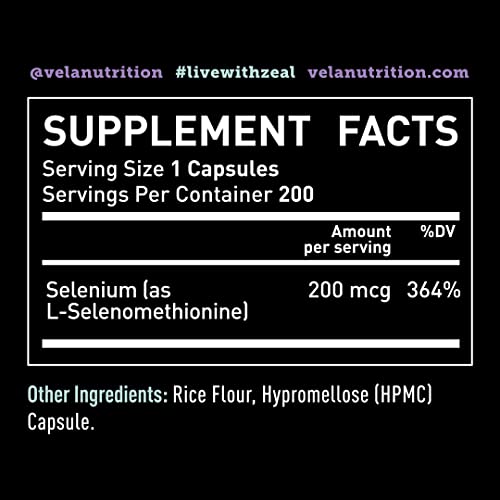 Selenium Capsule Supplement | 200Mcg | Support Healthy Antioxidant, Immune, Reproductive,And Thyroid Health* | Non-Gmo, 3Rd Party Tested | 200 Capsules #TOP3