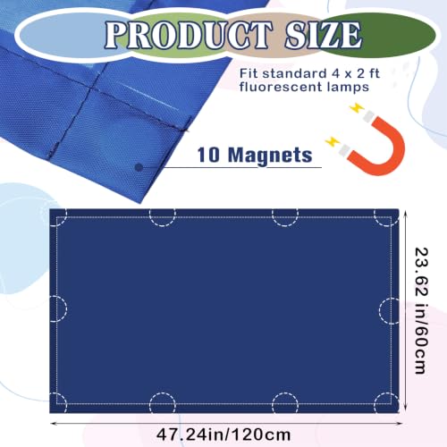 Image of VIHOSE 6 Pcs Fluorescent Light Covers for Ceiling Lights Classroom Magnetic Light Covers Classroom Filters Office School Drop Ceiling, 4 x 2 ft(Colorful 4)
