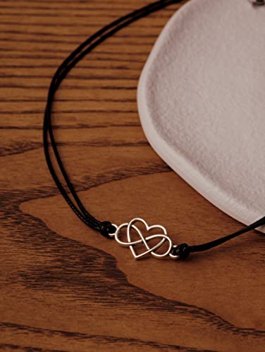 Sacina Goth Infinity Heart choker, Goth Simple Choker for Women, Halloween Christmas New Year Jewelry Gift For Women4