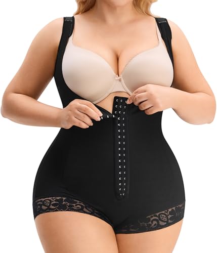 MERYOSZ Plus Size Bodysuit Fajas Colombianas Open Bust Shapewear for Women Tummy Control Body Shaper Butt Lifter Bodysuits