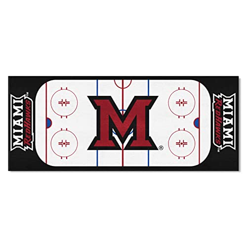 FANMATS 19518 NCAA - Miami (OH) Redhawks Rink Runner - 30in. x 72in.