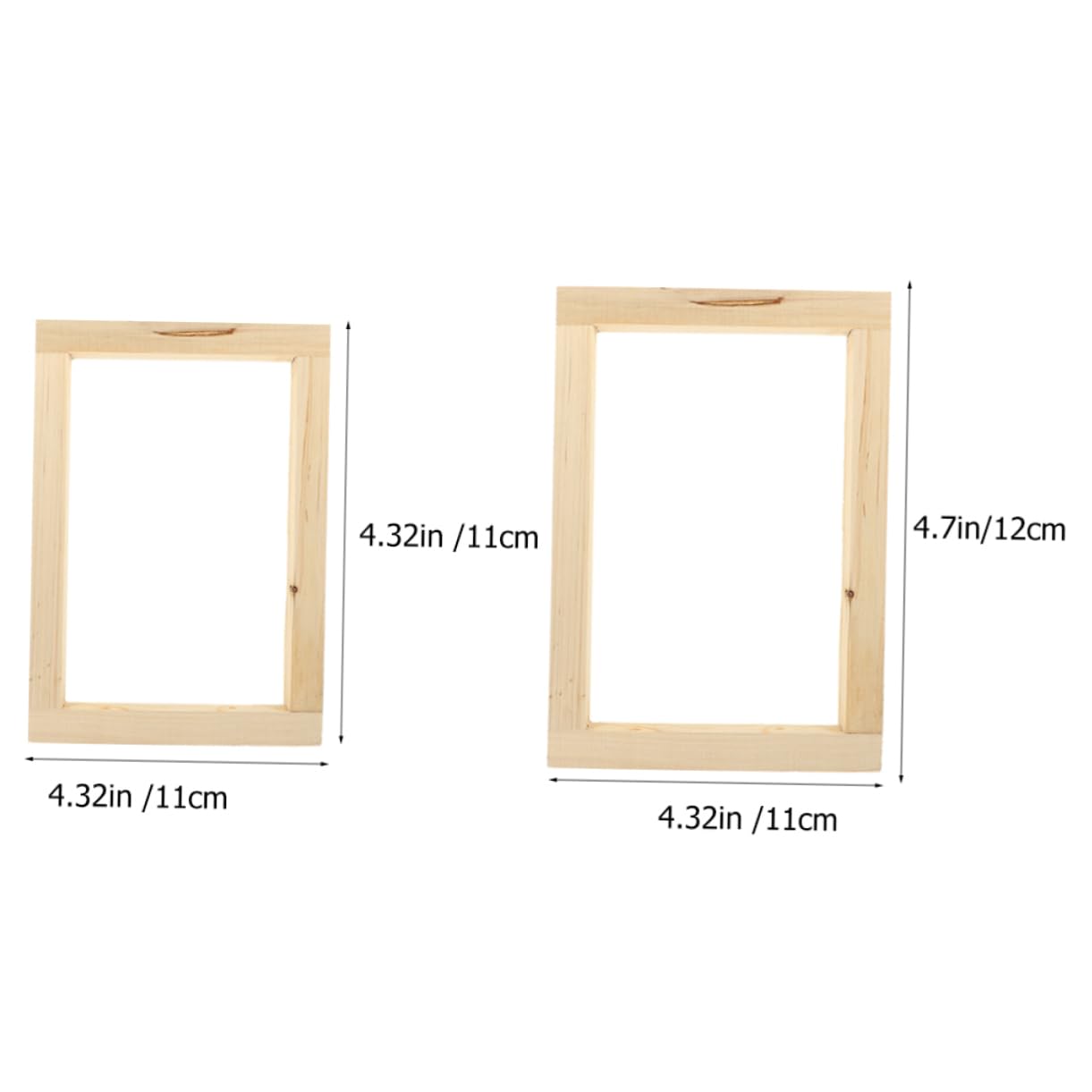 HOMSFOU 2pcs Solid Wood Frame Diy Frame for T-shirt Fabric Banner Practical Starter Tool Exquisite Craftsmanship