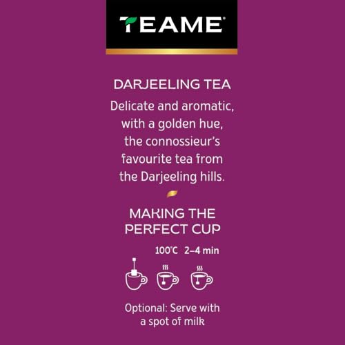 Image of TE-A-ME Darjeeling Black Tea Bags - Total 400 Count | Darjeeling Tea 100 Tea Bags | Pack of 4 (100 x 4)
