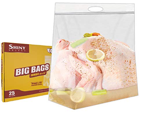 [25 bags] jumbo size extra large big zipper storage bags with han…