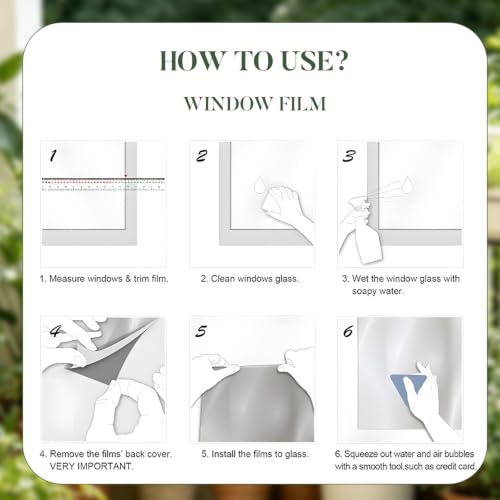 Vinilo decorativo transparente adhesivo para ventana 45x100 cm miniatura 6