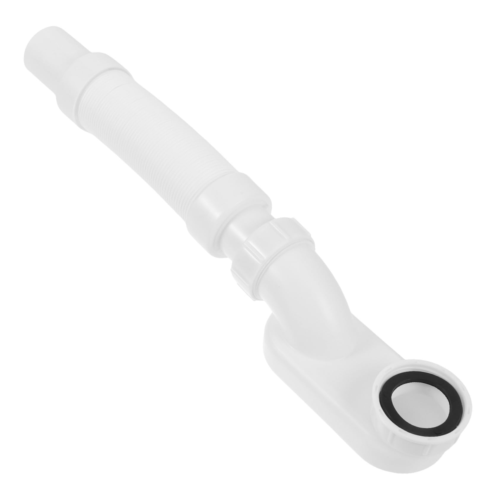 Scarico da Bagno in Plastica Bianco Antiodore e Tubo Estensibile Compatibile Diversi Tipi di Vasche per Bagno