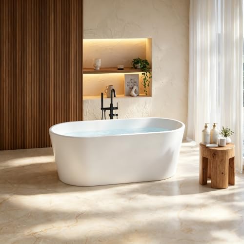 SYLONWILL 67 inch Acrylic Freestanding Bathtub