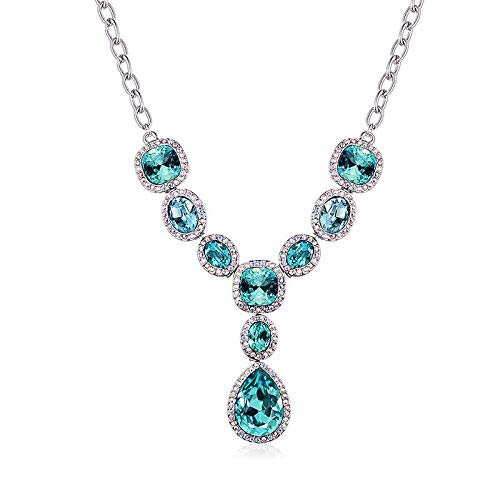 Chaîne de clavicule en cristal de haute qualité section courte pour femme