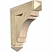 Ekena Millwork BKT04X20X20MRC03RDF Merced Arts & Crafts Rough Sawn Bracket, 4" Width x 20" Depth x 20" Height, Douglas Fir
