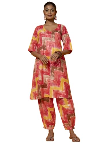 Image of Libas Womens Printed Cotton Co ord Set for Women Casual wear | Office wear