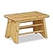 Relaxdays Sgabello Poggiapiedi in Bambù, fino a 100 kg, Appoggia Piedi Resistente Sgabellino 20 x 33 x 21,5 cm, Naturale immagine