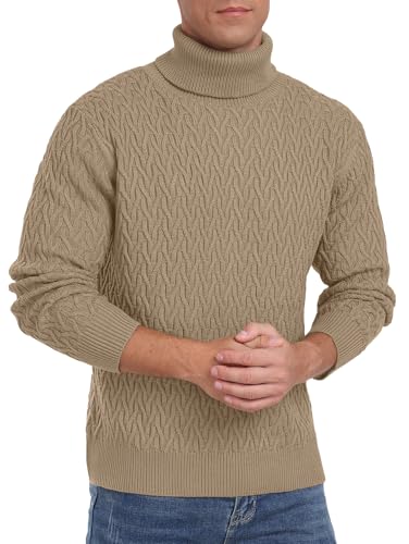 Sailwind Mens Ribbed Knitted Sweater Braided Turtleneck Casual Pullover4