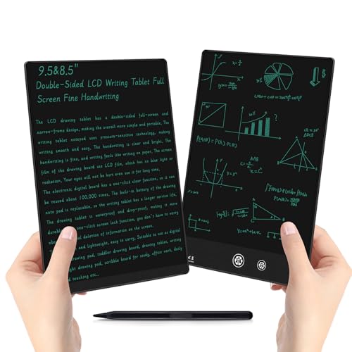 Image of LCD Writing Tablet for Adult: Double-Sided 9.5&8in