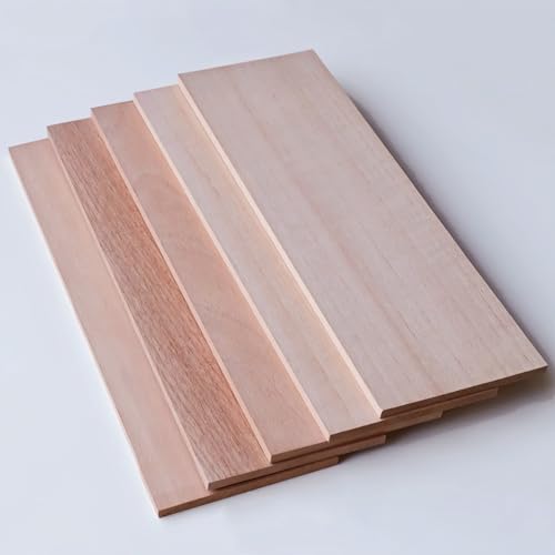 Woho 5 Pack Solid Spanish Cedar Wood Planks for DIY Cigar Humidor