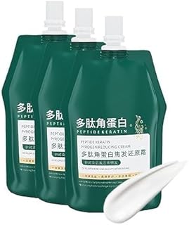 Polypeptide Keratin Burnt Hair Restoring Cream Peptide Keratin Pyrogen Reducing Cream, Leave-In Conditioner Moisturizing Protein Hair Mask Soft and Refreshing (3 Pcs)
