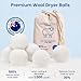 100% New Zealand Wool Dryer Balls – Premium Reusable Natural Fabric Softener – Hypoallergenic, Chemical-Free & Eco-Friendly Laundry Softening – Reduces Drying Time by 30% - 6 Pack