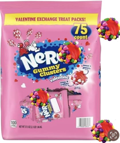 Valentines Day NERDE Gummy Clusters Treat Packs miniatura 1