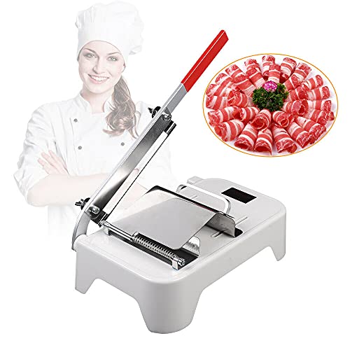 DiLiBee Gefrorenes Fleisch Allesschneider Brotschneidemaschine Edelstahl Fleischschneider Metall Schneidemaschine – Bild 3