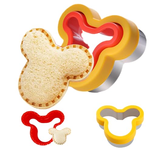 Sandwich Cutter and Sealer Vegetable Cutters for Kids Uncrustables Sandwich Maker Lunchbox Bento Box DIY Lunch