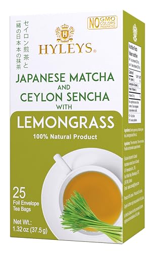 Bags With Lemongrass - 25 Tea Bags (japanese Pure Matcha Wellness Green Tea)