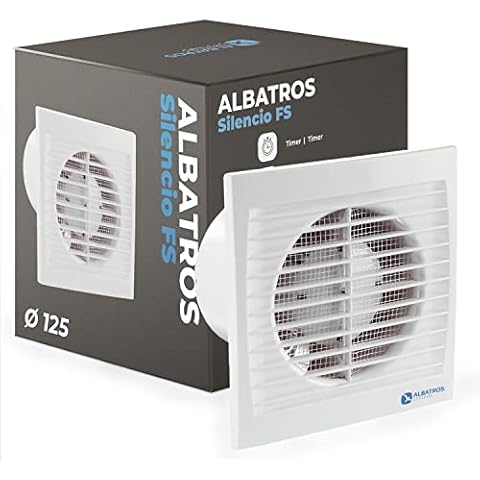 Albatros Badlüfter 125mm mit Feuchtigkeitssensor und Timer Cover