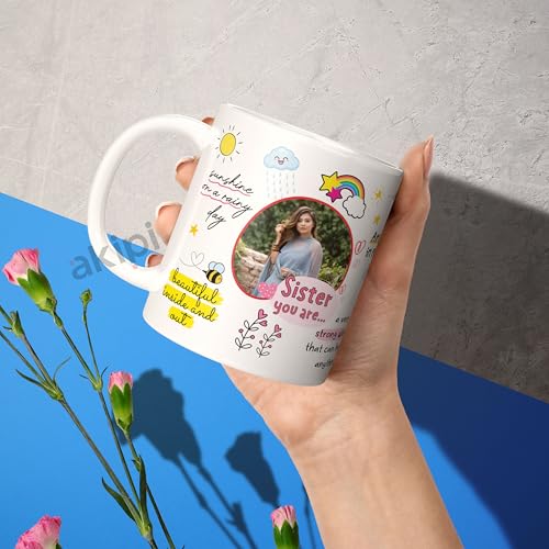 Image of Sister You are Special Personalized Mug with Photo for Your Amazing Sister ARM733 11oz Ceramic Coffee /Tea Cup - Gift for Raksha Bandhan, Birthdays, or Any Occasion