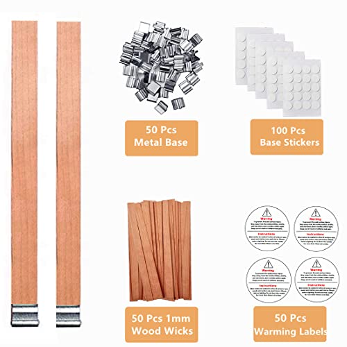 250 Pcs Wood Wicks For Candles, Wood Candle Wicks Wood Wicks For Candles Making Natural 1Mm/0.04" Wood Wicks For Candles Crackling & Smokeless Wooden Candle Wicks Diy Craft (250) #TOP1