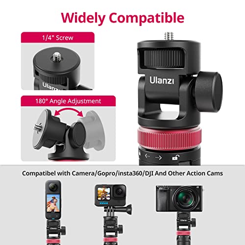 59In Selfie Tripod For Camera Gopro - Ulanzi Mt-71 Invisible Long Extendable Selfie Vlog Handle Portable Lightweight Tripod Stand 7 Sections For Gopro Hero 11 10 9 8 7 Black/Insta360 One Dji Action #TOP3