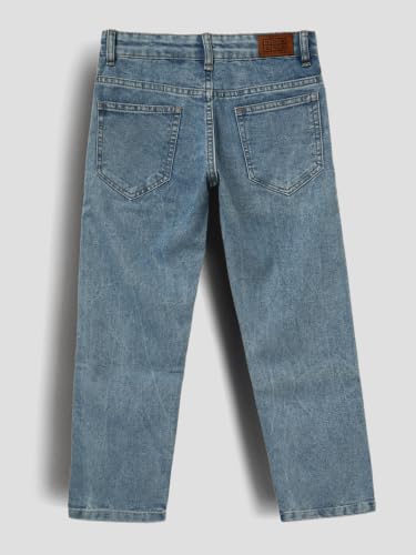 Image of Urbano Juniors Boy's Straight Fit Washed Denim Jeans Stretchable