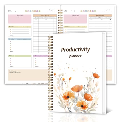 ADHD Daily Planner with Hardcover for Men & Women,Productivity Planner