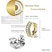 TOPGRILLZ Iced Out Hoop Earrings Cubic Zirconia Huggie Cartilage Cuff Hypoallergenic 14K Gold Plated Luxury Fashion Round Circle Earrings For Men Women-18Gold