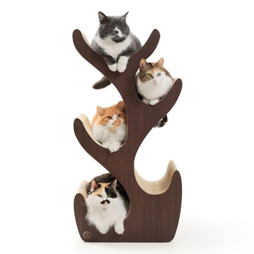 猫壱 キャットツリー Rダークブラウン&ブラック キャットタワー 猫タワー 猫壱 キャットツリー Rダークブラウン&ブラック キャットタワー 猫タワー