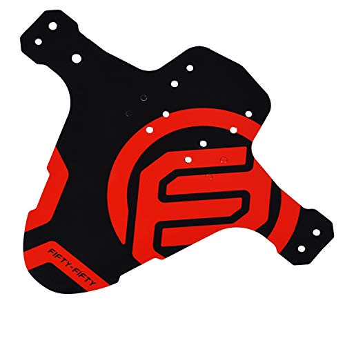 FIFTY-FIFTY Mountian Bike Fender, MTB Mudguard, Front and Rear Compatible, Fits 26", 27.5", 29", Plus Size and Fat Bike Wheel Sizes(Red)