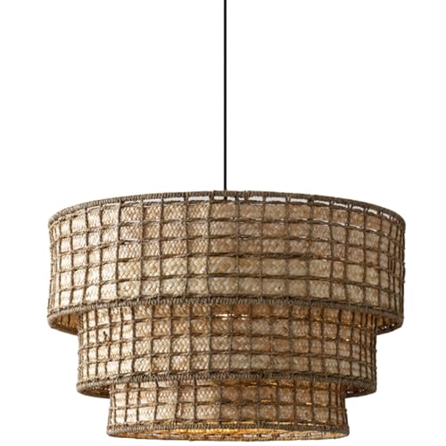 Rotin tissé à la main de 19,7 pouces objet d'artisanat d'art durable
