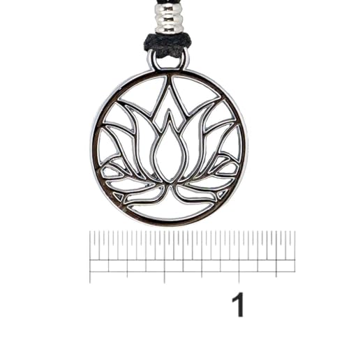 BlueRica Lotus Flower on Adjustable Cord Necklace4