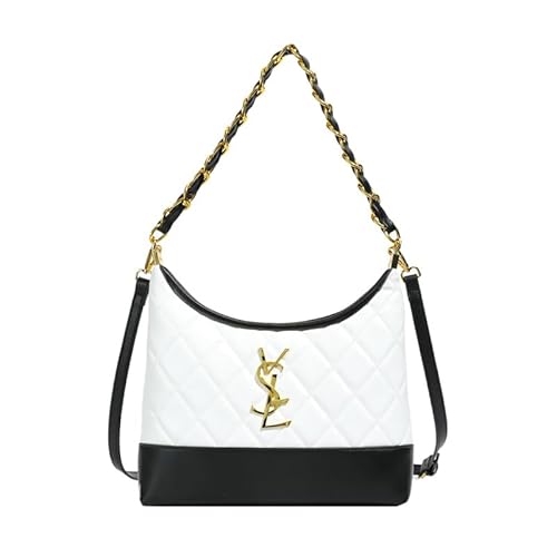 Designer Diamond-Pattern Chain Handbag, Fashion Shoulder Purse with Quilted Texture