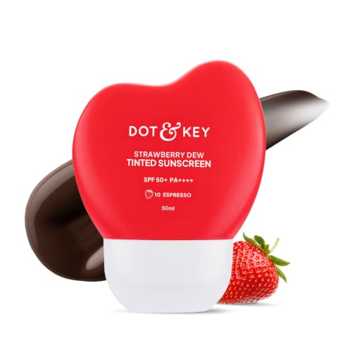 Image of Dot & Key Strawberry Dew Tinted Sunscreen In-Vivo Tested SPF 50+ PA++++ With New-Age UV Filters - 10 Espresso - 50ml