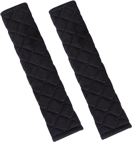 Car Seat Belt Shoulder Pad Cushion 2 Pack Soft Velvet Seatbelt Cover for Neck and Shoulder Comfort for Car Backpack Travel 7D Black For Kia Seltos