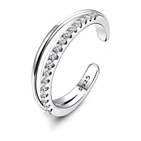 ORAZIO Sterling Silver Adjustable Toe Rings Set Cover